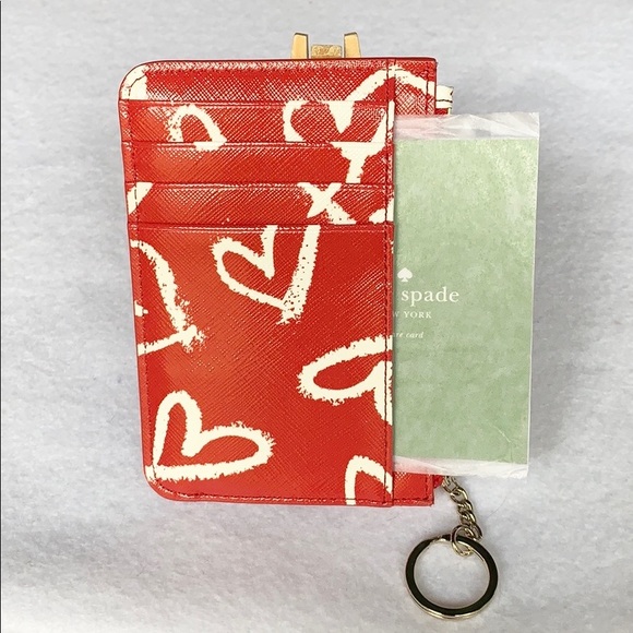 KATE SPADE BITSY LIPSTICK HEARTS WALLET BNWT - Picture 3 of 8